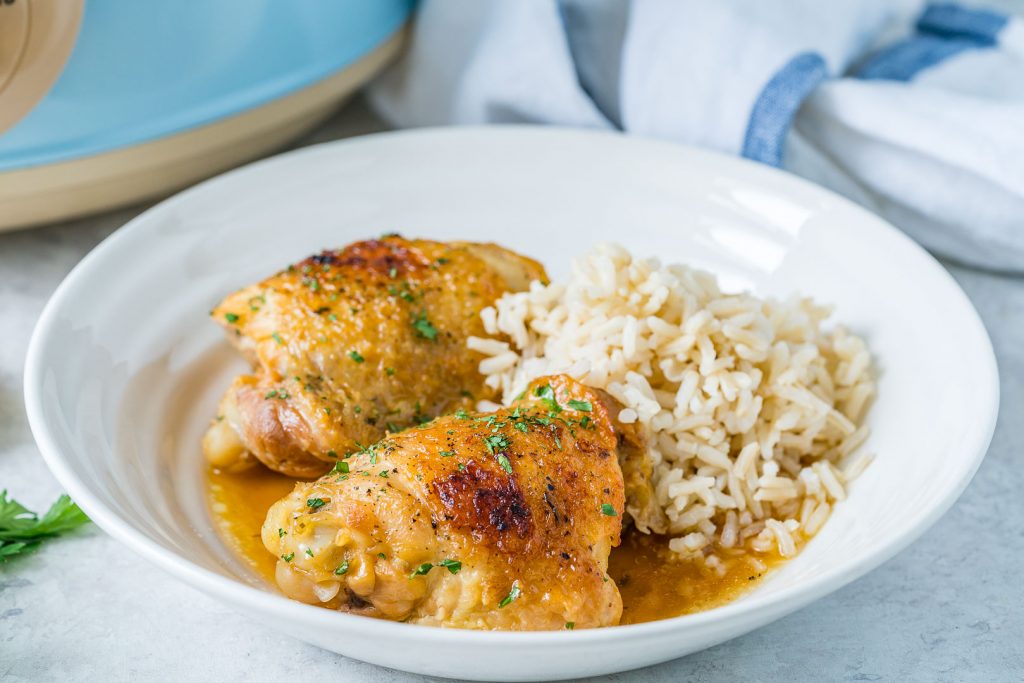 Slow Cooker Honey-Garlic Chicken CleanFoodCrush Recipe