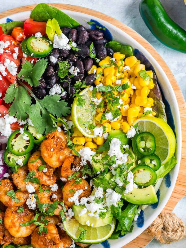 Best Avocado-Lime Shrimp Taco Salad Recipe