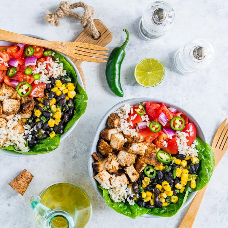 BBQ Chicken Burrito Bowls for Clean Eating Meal Prep Clean Food Crush