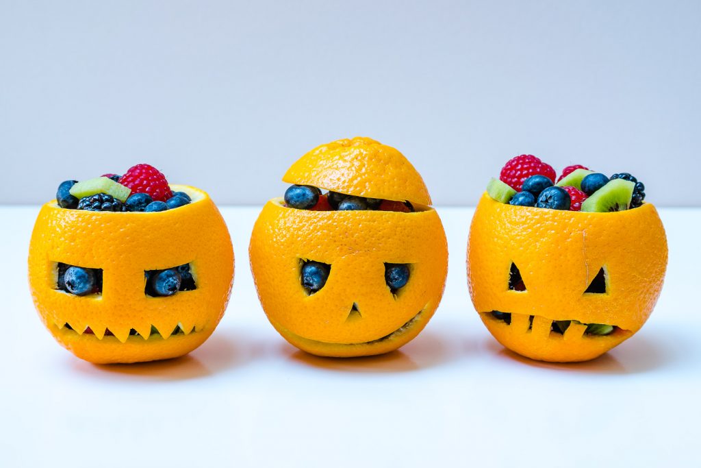 Clean Eating Orange filled Jack-O-Lanterns