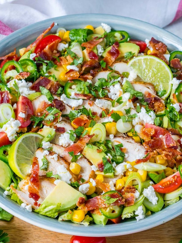 Clean Loaded Southwest Chicken Salad + Homemade Honey Lime Dressing
