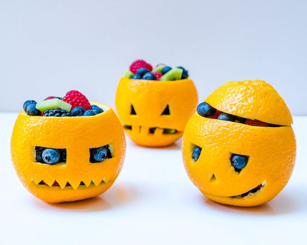 Orange filled Jack-O-Lanterns Clean Desserts