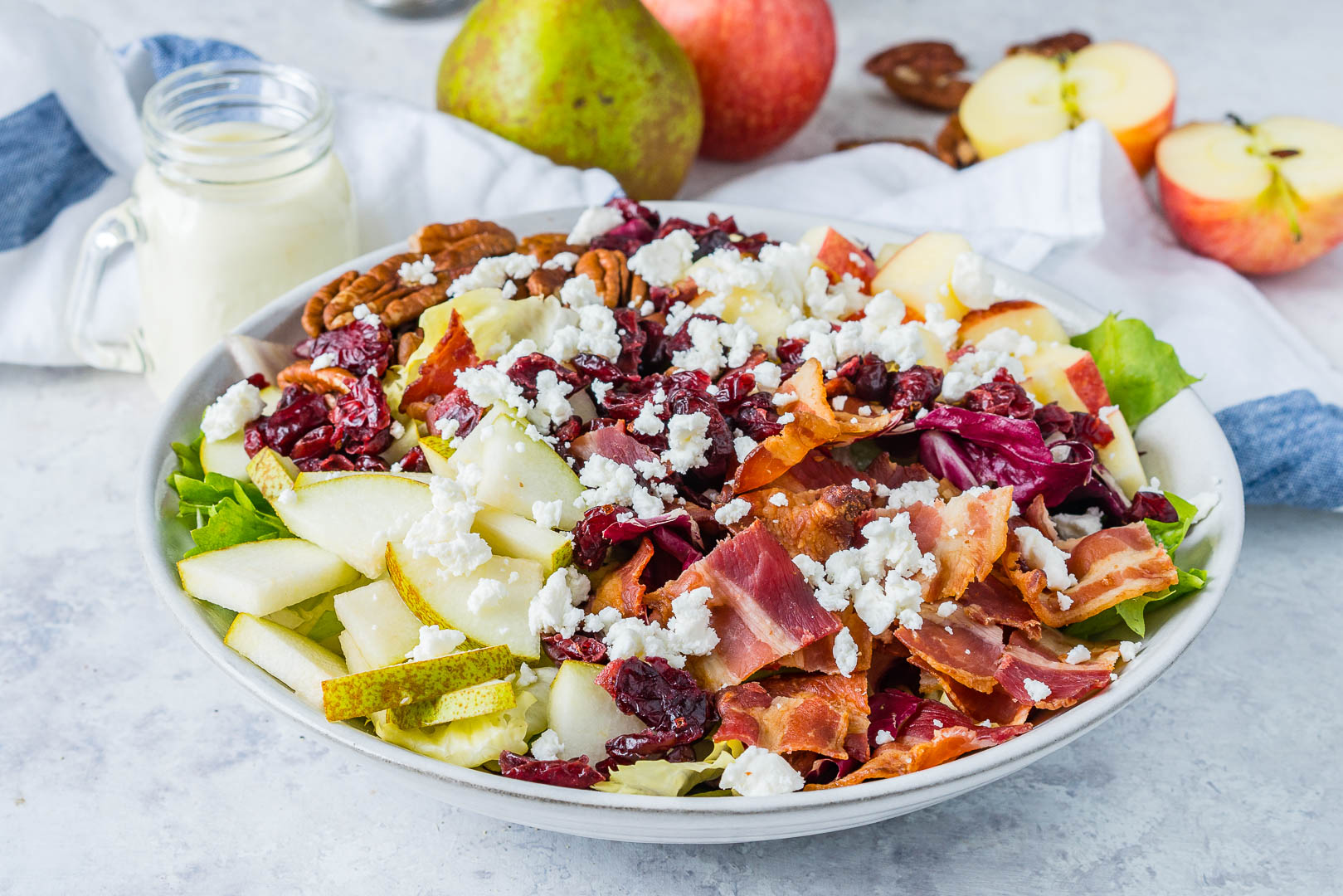 CleanFoodCrush Chopped Autumn Salad + Creamy Homemade Dressing Recipe