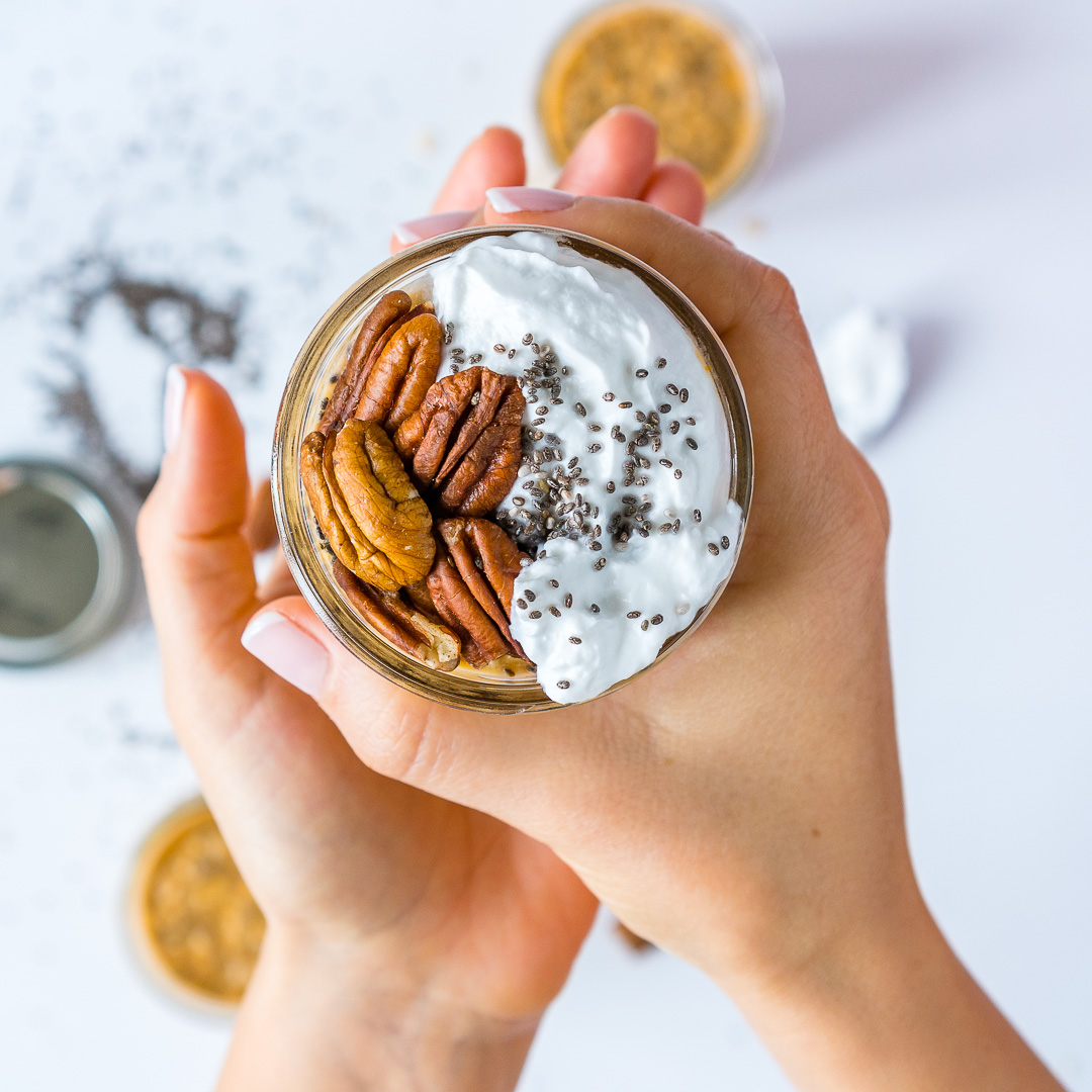 Eat Clean Pumpkin Spice Oatmeal Jars are Super Quick! Clean Food Crush