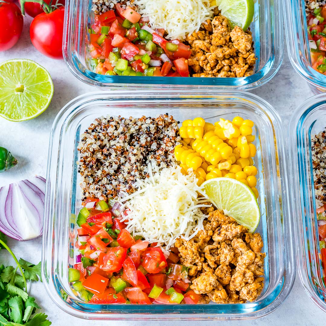 Taco #MealPrep Energy Bowls are Clean Eating Approved! | Clean Food Crush