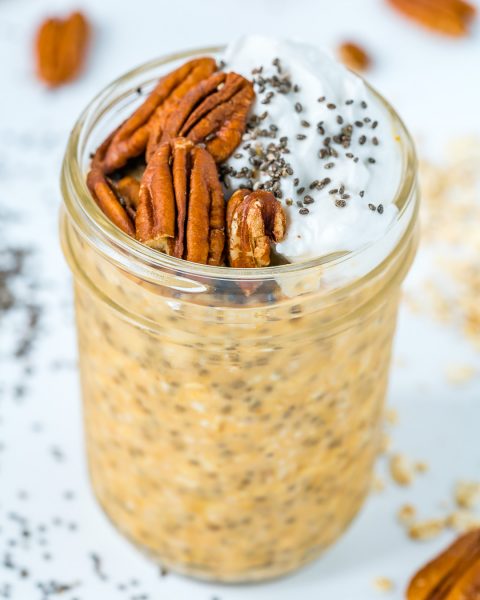 Eat Clean: Pumpkin Spice Oatmeal Jars are Super Quick! | Clean Food Crush