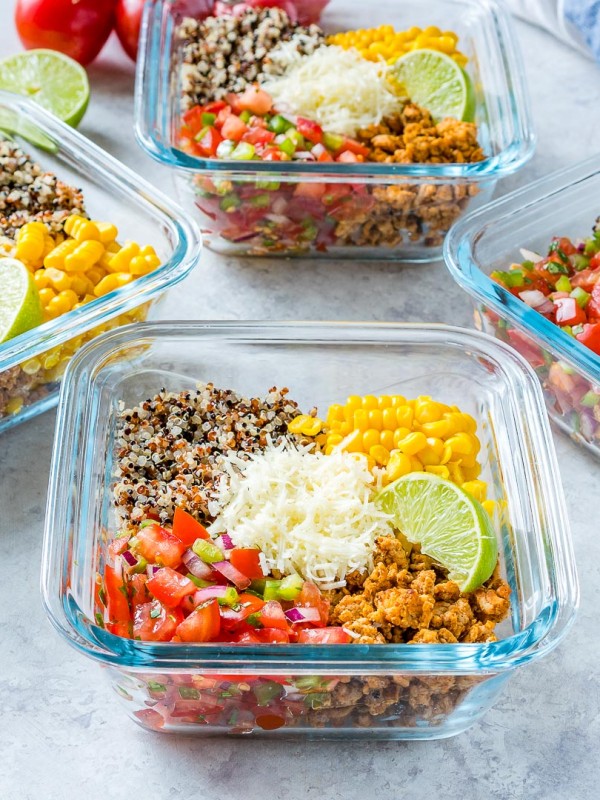 Eat Healthy Taco Meal Prep Energy Bowls