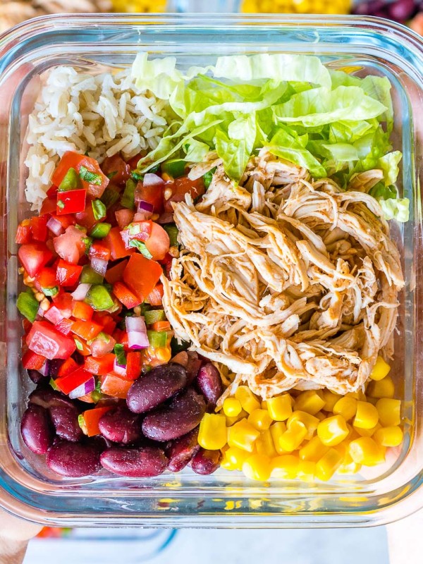 Food Prep Crockpot Chicken Burrito Bowls