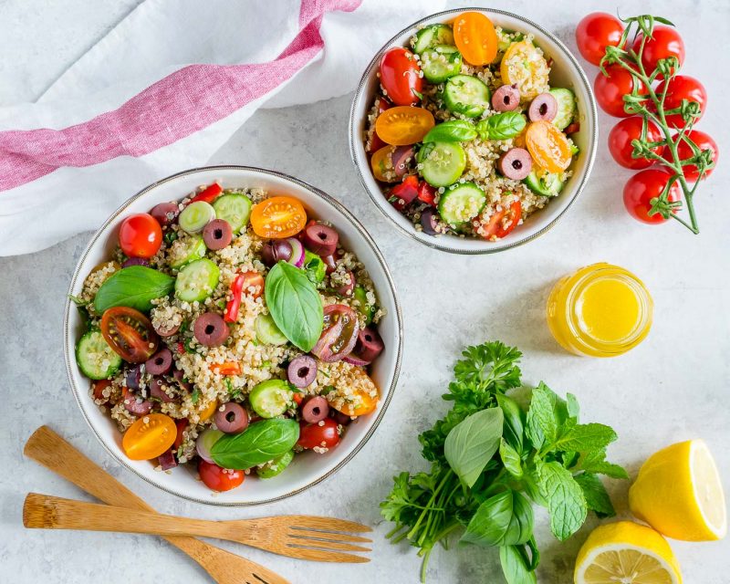 Greek-Style Quinoa Salad is Quick & Makes Eating Clean Easy! | Clean ...