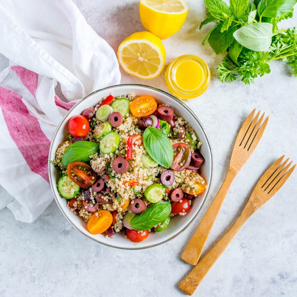 Greek Style Quinoa Salad Ingredients