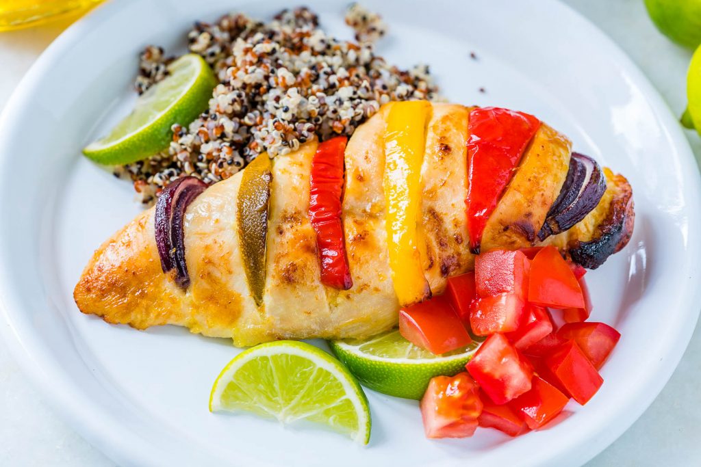 Healthy Baked Honey Lime Hasselback Chicken