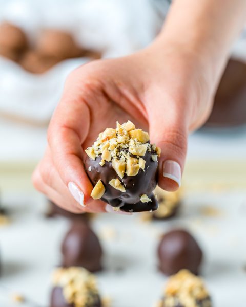 Chocolate Peanut Butter Balls for Homemade Halloween Treats! | Clean ...