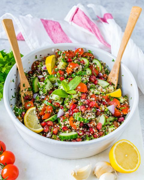 Loaded Lemony Quinoa Tabbouleh for Clean Eating Food Prep! | Clean Food ...