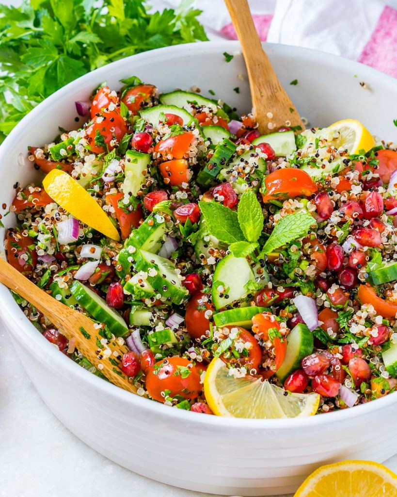 Loaded Lemony Quinoa Tabbouleh CleanFoodCrush