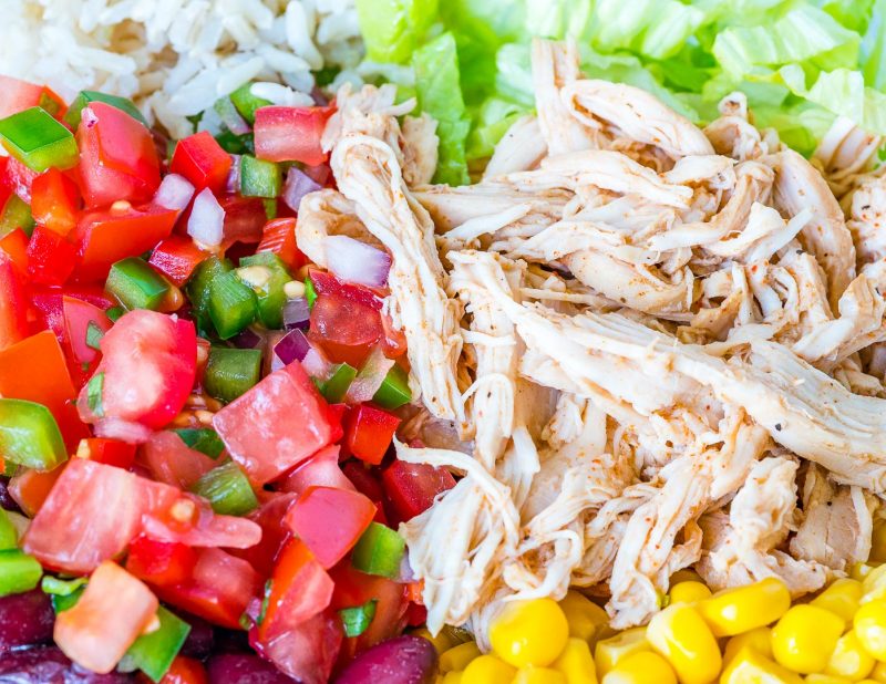 Crockpot Chicken Burrito Bowls for Clean Eating Meal Prep Win! | Clean ...