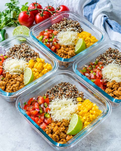 Taco #MealPrep Energy Bowls are Clean Eating Approved! | Clean Food Crush