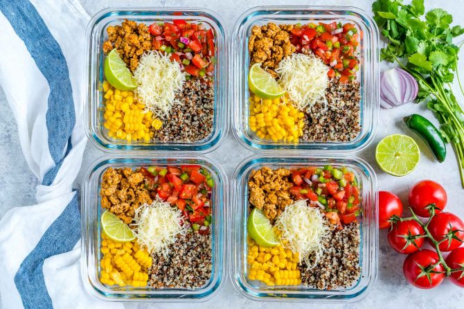 Taco #MealPrep Energy Bowls are Clean Eating Approved! | Clean Food Crush