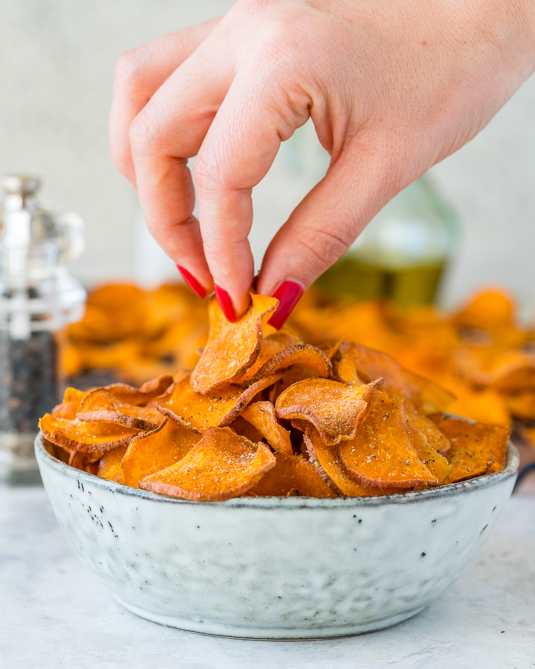 Baked Sweet Potato Chips are Perfect for Your Savory Cravings! Clean