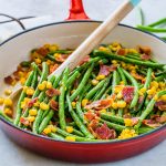 Healthy Green Bean + Bacon Skillet Recipe