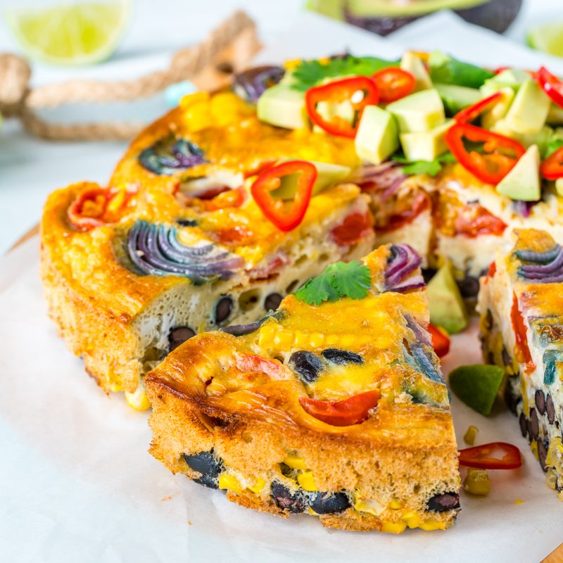One Pan Mexican Frittata for a Clean & Protein Packed Breakfast