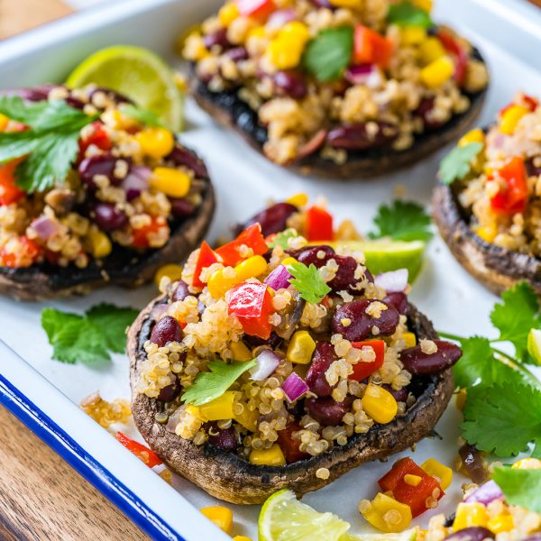 Eat Clean: Southwestern Quinoa Stuffed Portobello Mushrooms! | Clean ...