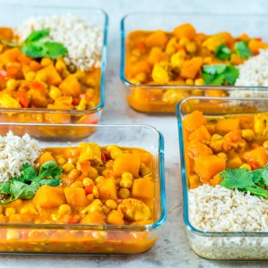 Eat Clean Crockpot Butternut Squash Chicken Curry