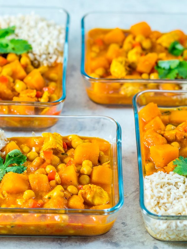 Eat Clean Crockpot Butternut Squash Chicken Curry