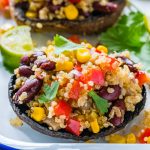Eat Clean Southwestern Quinoa Stuffed Portobello Mushrooms