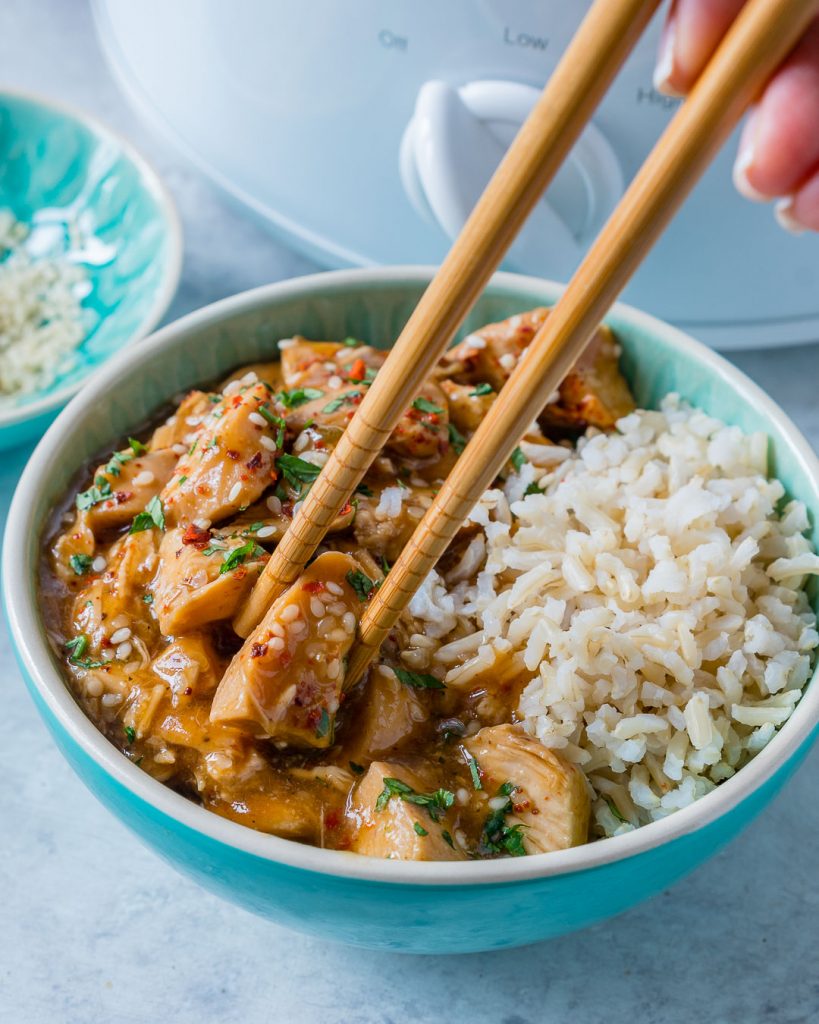 Eat Clean Tangy Crockpot Sesame Chicken