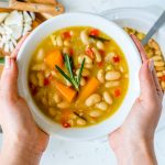 Healthy Crockpot Rosemary Garlic White Bean Soup