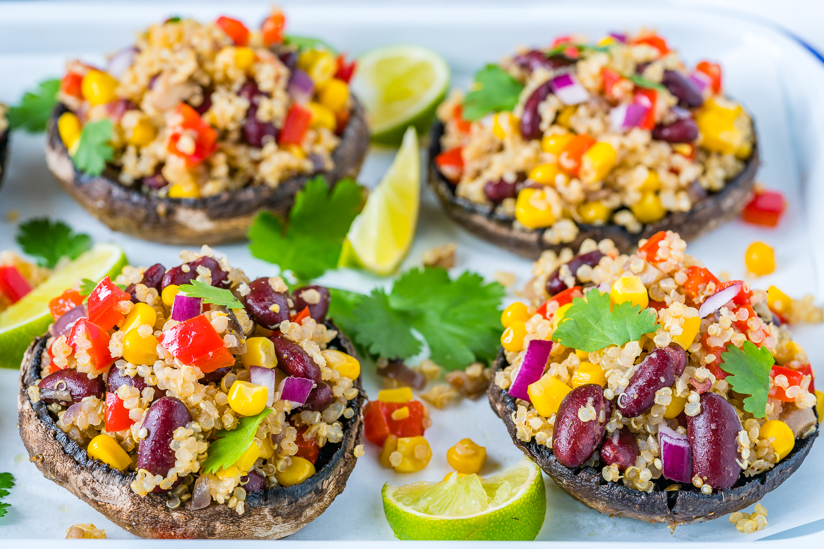Eat Clean Southwestern Quinoa Stuffed Portobello Mushrooms! Clean