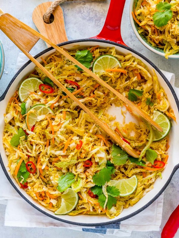 Healthy Spicy Stir-Fried Cabbage
