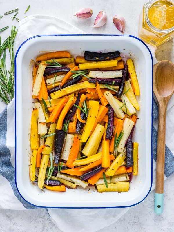 Honey Butter Herb Roasted Carrots CleanFoodCrush