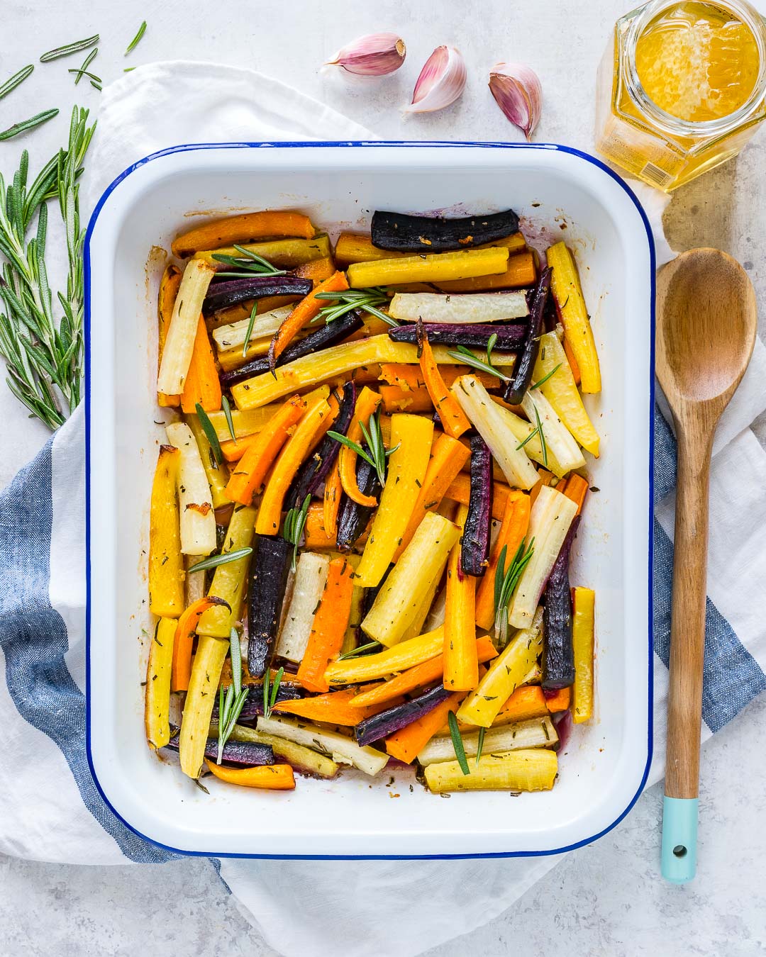 Honey Butter Herb Roasted Carrots CleanFoodCrush