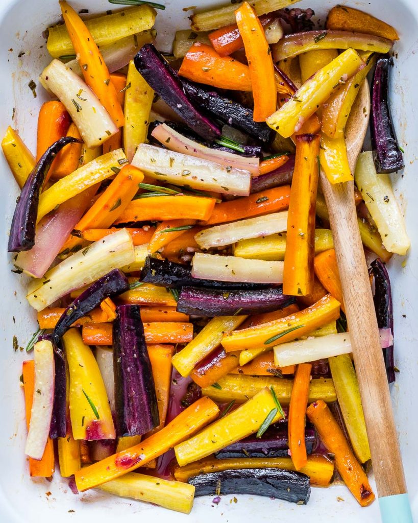 Healthy Honey Butter Herb Roasted Carrots