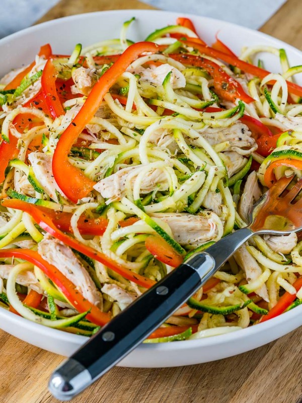 Turkey Zucchini Noodle Salad Recipe