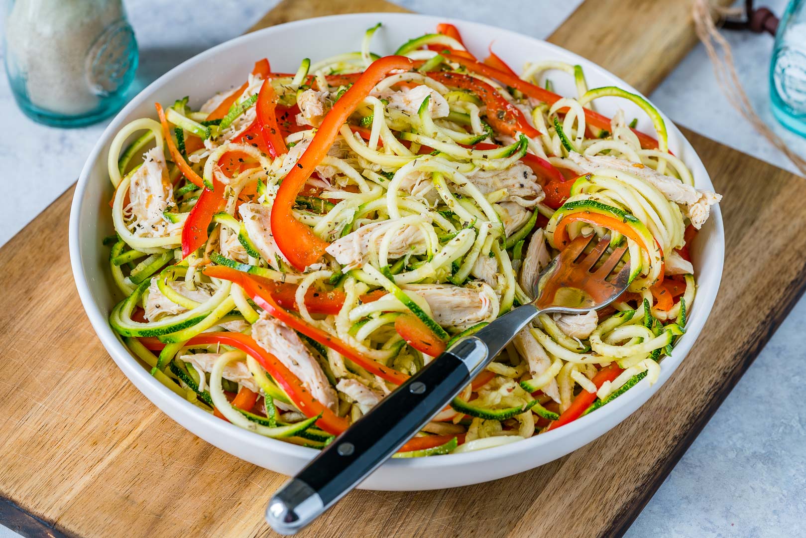 Turkey Zucchini Noodle Salad Recipe