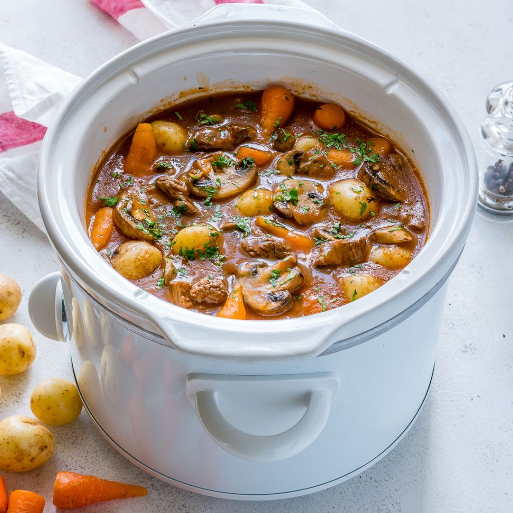 Clean Eating Slow Cooker Beef Bourguignon