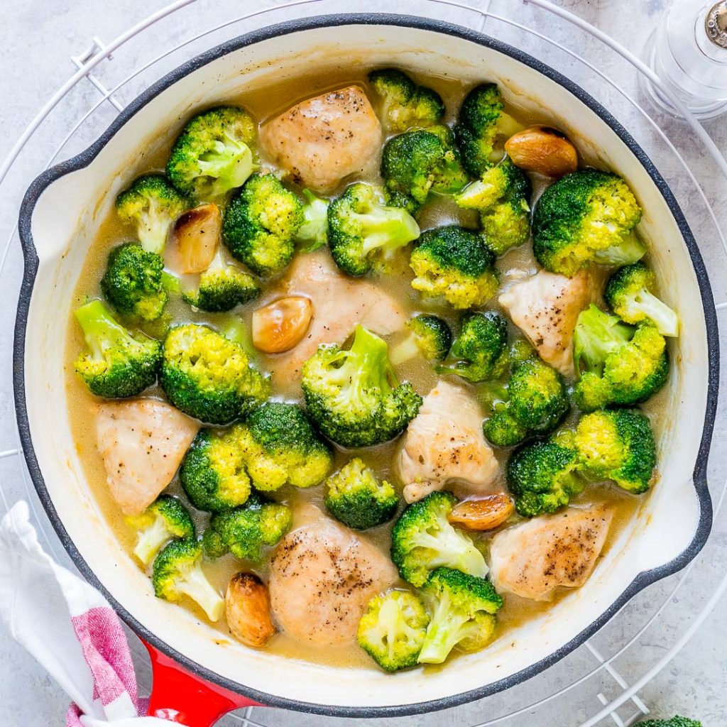 One-Pan Creamy Garlic Chicken Broccoli Meal Prep