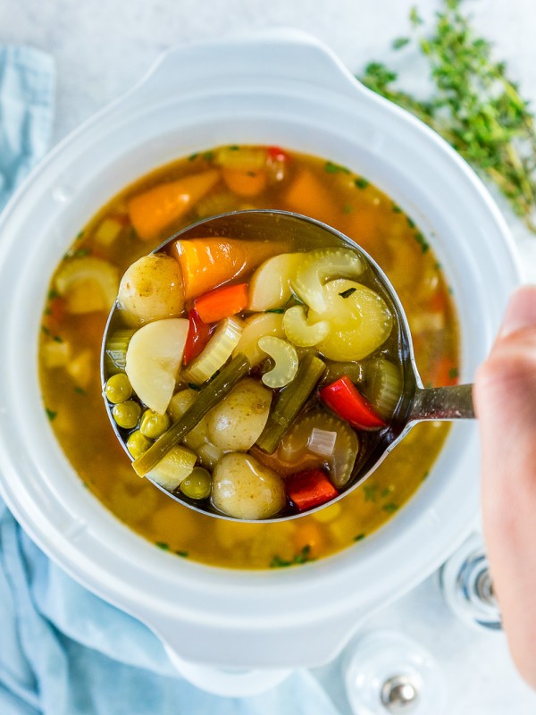 Crockpot Vegetable Soup for Cold Flu