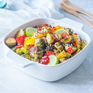 Delicious Quinoa Brussels Warm Salad