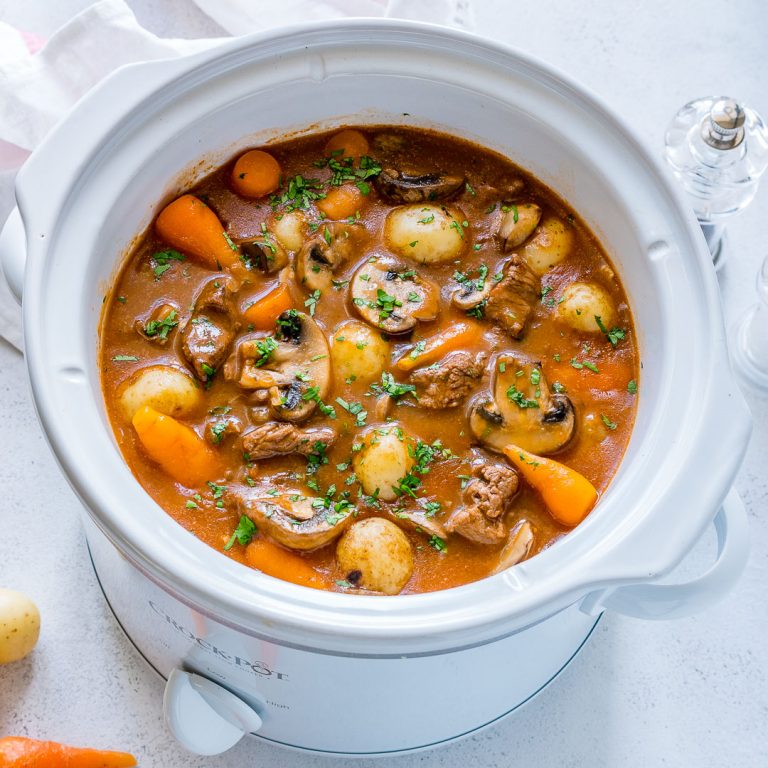 Warm Up for Winter with Slow Cooker Beef Bourguignon! Clean Food Crush