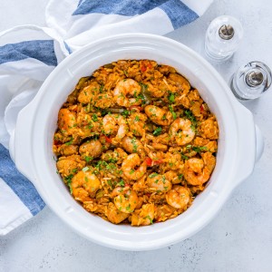 Healthy Shrimp Slow Cooked Jambalaya