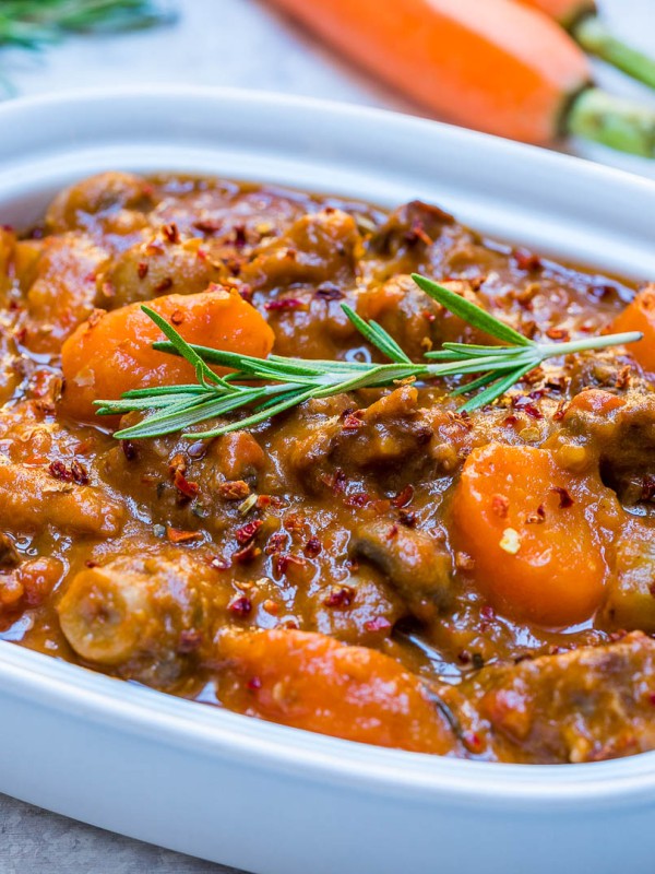 Clean Eating Crockpot Beef + Sweet Potato Stew