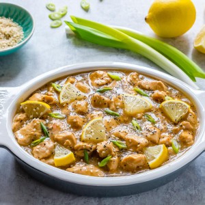 Clean Eating Crockpot Skinny Lemony Chicken