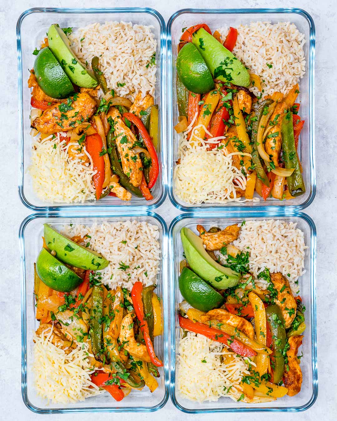 Oven-Baked Chicken Fajita Bowls for Clean Eating Meal Prep! | Clean ...