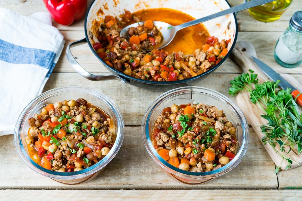 Healthy Savory Turkey Chickpea Skillet