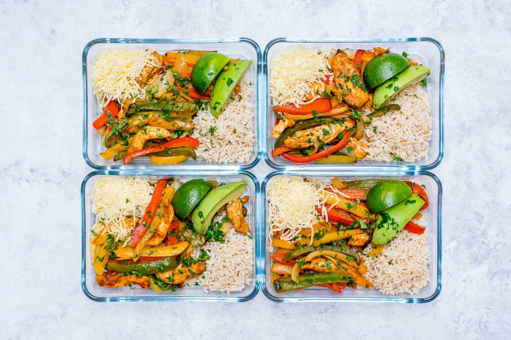 Clean Eating Oven Baked Chicken Fajita Bowls