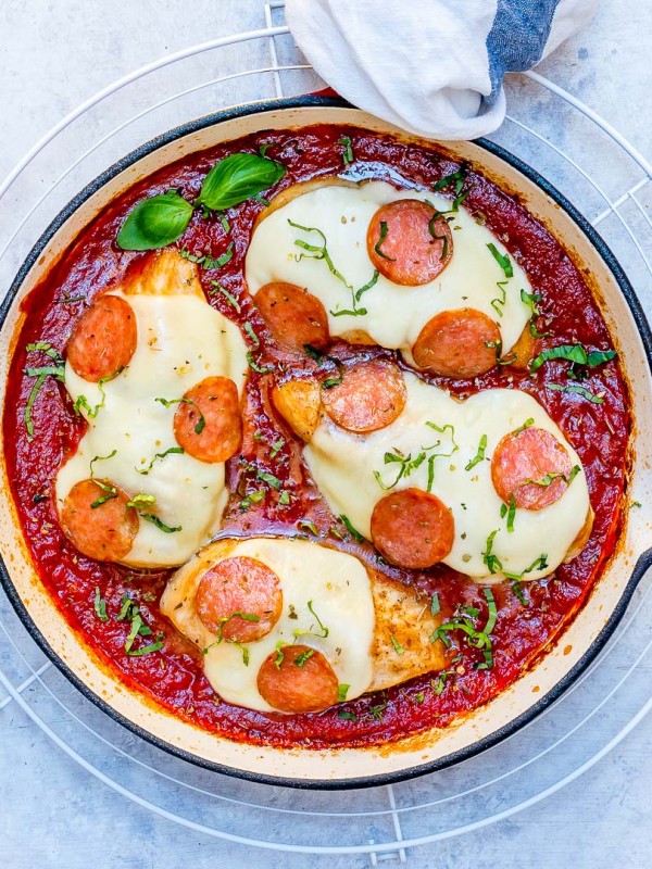 Pizza Baked Chicken CleanFoodCrush Recipe