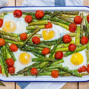 Roasted Tomato Asparagus Egg Bake Clean Eating